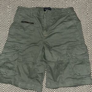 Women’s Green Cargo Bermuda Shorts